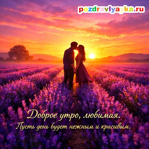 Открытка «Доброе утро» — любимой — № 1