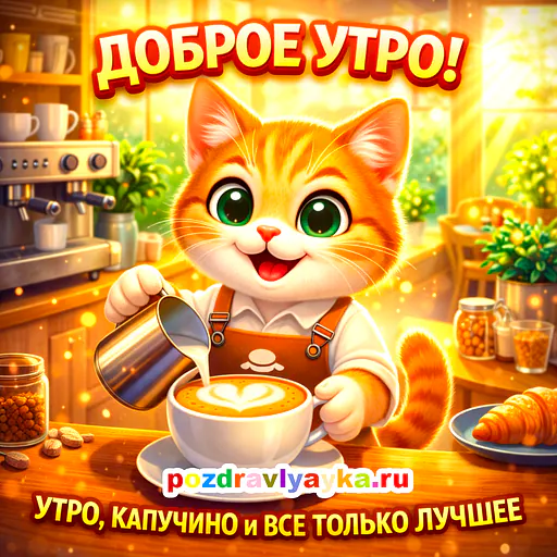 Открытка «Доброе утро» — мультяшные — № 17