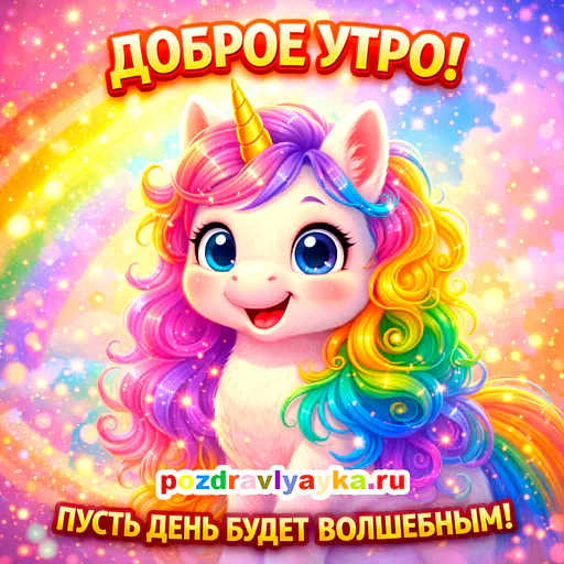 Открытка «Доброе утро» — мультяшные — № 18