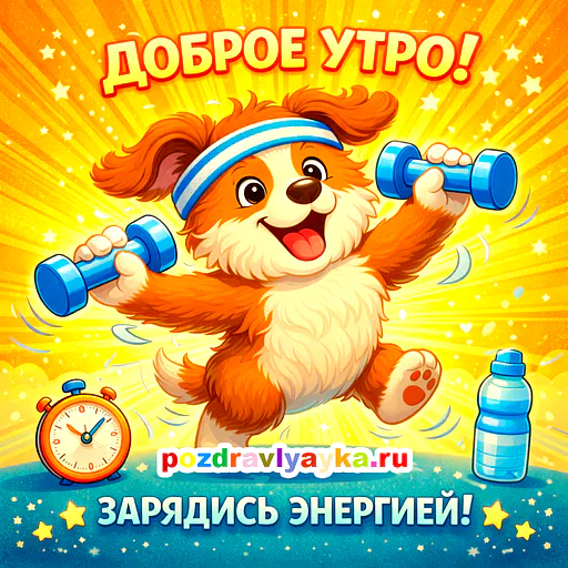 Открытка «Доброе утро» — мультяшные — № 20