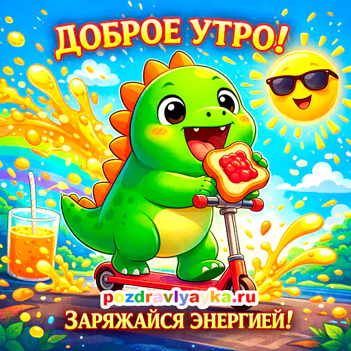 Открытка «Доброе утро» — мультяшные — № 21