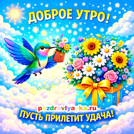 Открытка «Доброе утро» — мультяшные — № 22