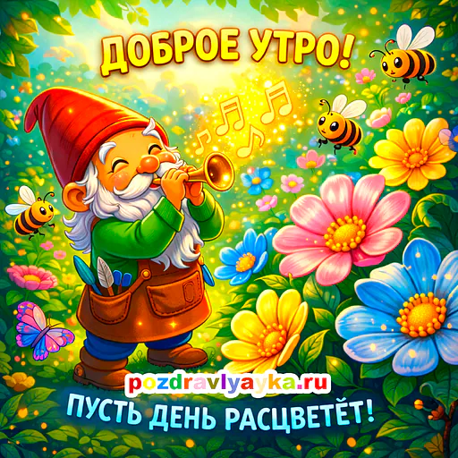 Открытка «Доброе утро» — мультяшные — № 24