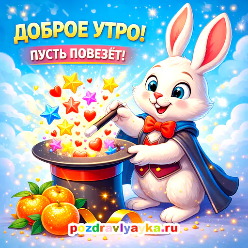 Открытка «Доброе утро» — мультяшные — № 25