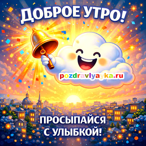 Открытка «Доброе утро» — мультяшные — № 26