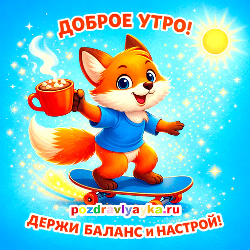 Открытка «Доброе утро» — мультяшные — № 28