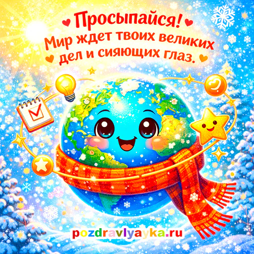 Открытка «Доброе утро» — мультяшные — № 31