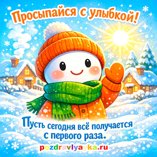 Открытка «Доброе утро» — мультяшные — № 32