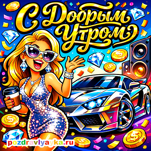 Открытка «Доброе утро» — мультяшные — № 33