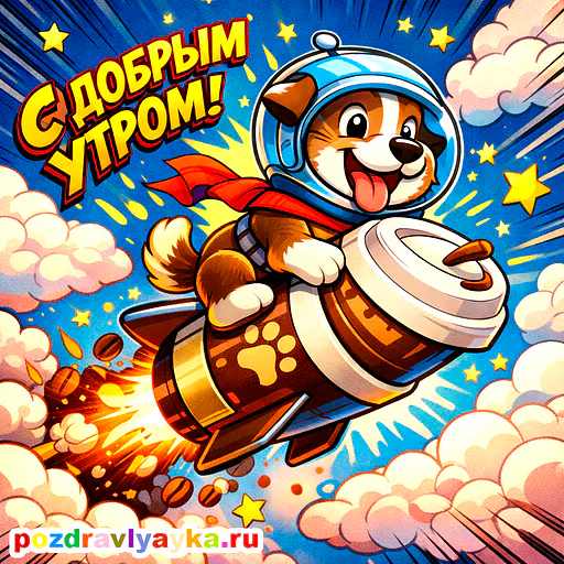Открытка «Доброе утро» — мультяшные — № 36