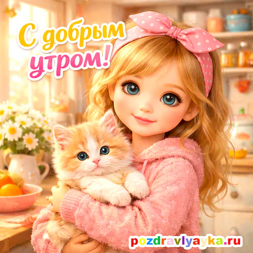 Открытка «Доброе утро» — полуреалистичные — № 3