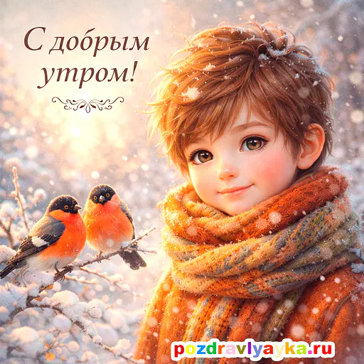 Открытка «Доброе утро» — полуреалистичные — № 4