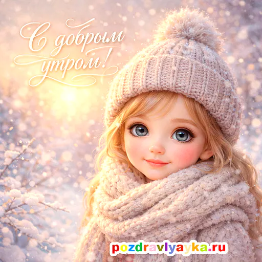 Открытка «Доброе утро» — полуреалистичные — № 5