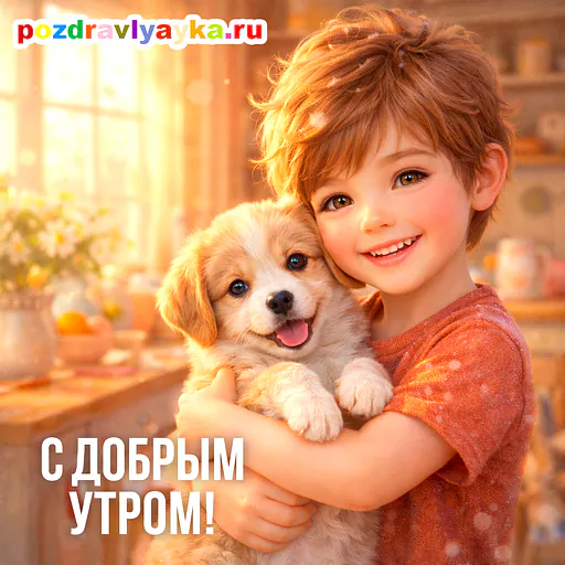 Открытка «Доброе утро» — полуреалистичные — № 6