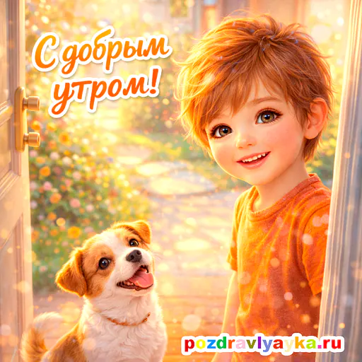 Открытка «Доброе утро» — полуреалистичные — № 8