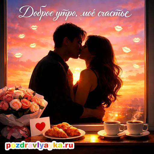 Открытка «Доброе утро» — романтические — № 1