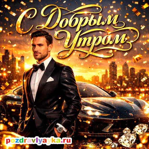 Открытка «Доброе утро» — роскошные — № 2