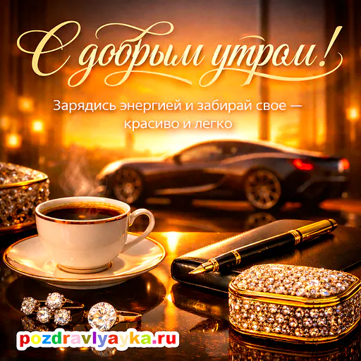 Открытка «Доброе утро» — роскошные — № 4