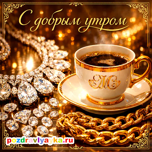 Открытка «Доброе утро» — роскошные — № 5