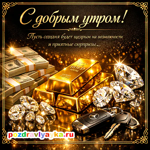 Открытка «Доброе утро» — роскошные — № 6