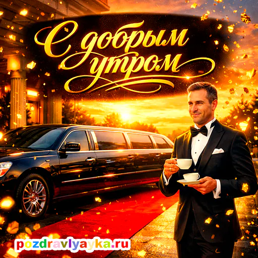 Открытка «Доброе утро» — роскошные — № 7