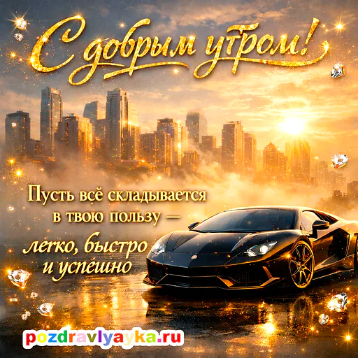 Открытка «Доброе утро» — роскошные — № 9