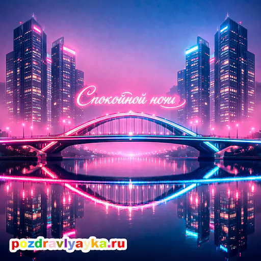 Открытка «Спокойной ночи» — киберпанк — № 6