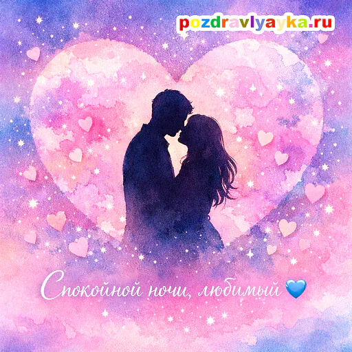 Открытка «Спокойной ночи» — любимому — № 2