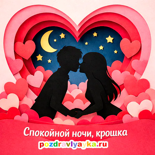 Открытка «Спокойной ночи» — любимой — № 1