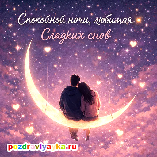 Открытка «Спокойной ночи» — любимой — № 4