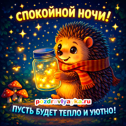 Открытка «Спокойной ночи» — мультяшные — № 23