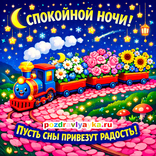 Открытка «Спокойной ночи» — мультяшные — № 26