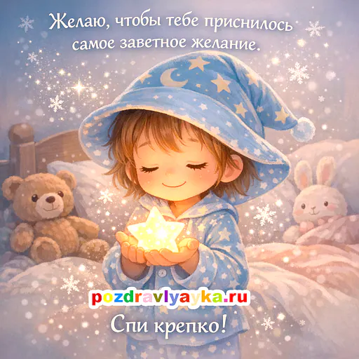 Открытка «Спокойной ночи» — мультяшные — № 32