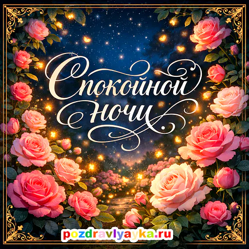 Открытка «Спокойной ночи» — романтические — № 1