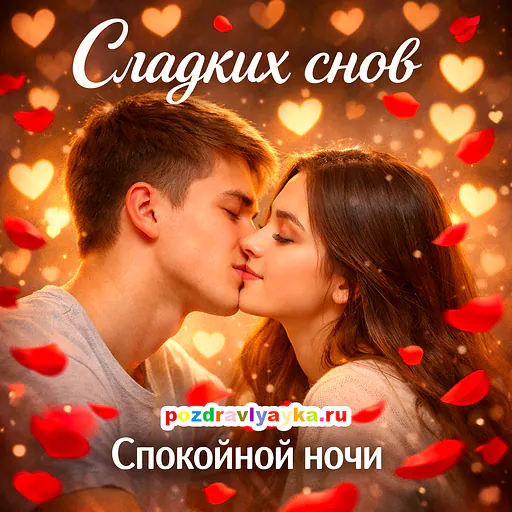 Открытка «Спокойной ночи» — романтические — № 10