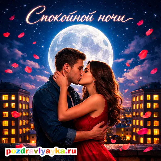 Открытка «Спокойной ночи» — романтические — № 12