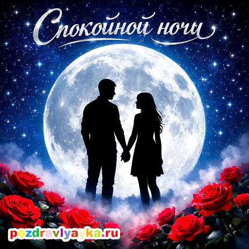 Открытка «Спокойной ночи» — романтические — № 13