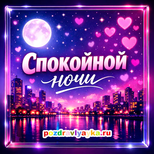 Открытка «Спокойной ночи» — романтические — № 2