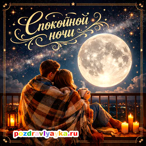 Открытка «Спокойной ночи» — романтические — № 3