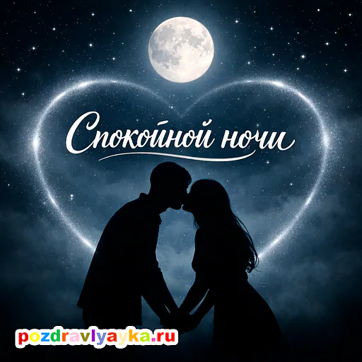 Открытка «Спокойной ночи» — романтические — № 6