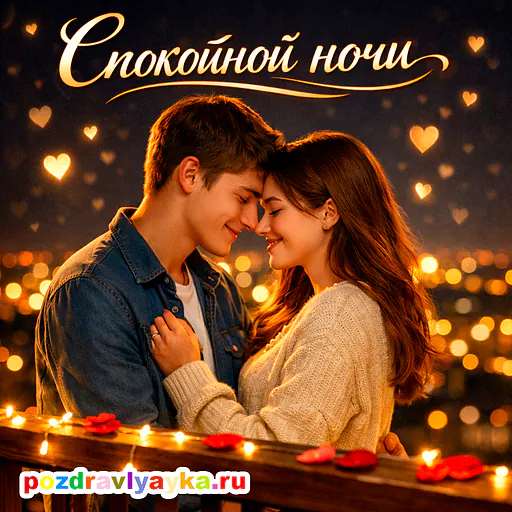 Открытка «Спокойной ночи» — романтические — № 7