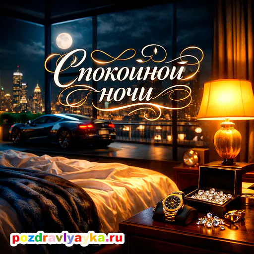 Открытка «Спокойной ночи» — роскошные — № 1