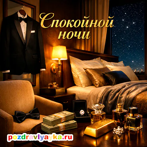 Открытка «Спокойной ночи» — роскошные — № 3