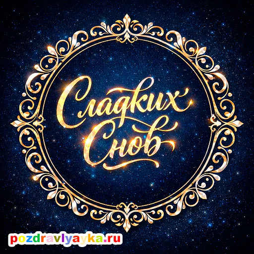 Открытка «Спокойной ночи» — типографические — № 9